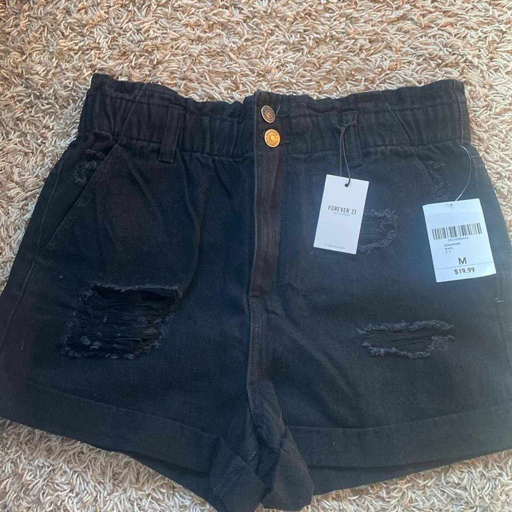 Forever 21 Black Jean Shorts